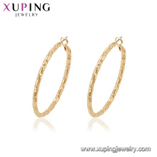 95108 Fashionable 18k gold plated jewelry European tide simple style hoop earrings for wholesale
